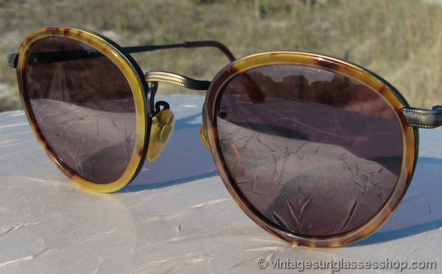 giorgio armani vintage round sunglasses