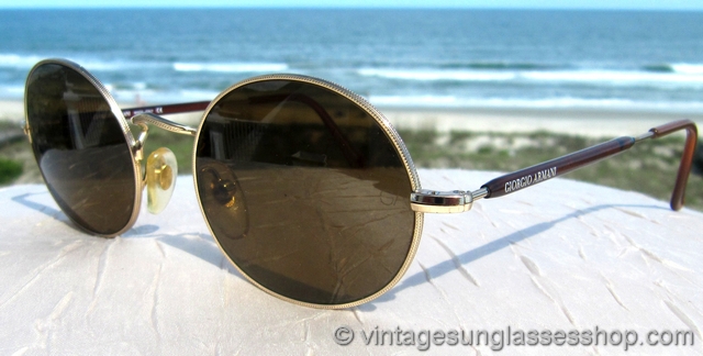 Giorgio Armani 172 743 Etched Gold Sunglasses