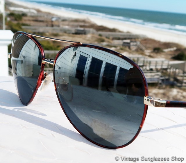 Maui Jim MJ-179 Lahaina Tortuga Mirrored Aviator Sunglasses