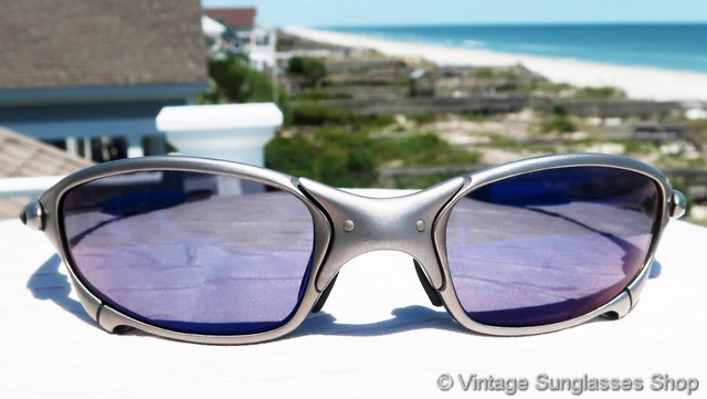 Oakley Juliet X Metal Polished Carbon Ice Iridium Sunglasses