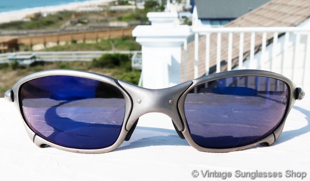 Oakley Juliet X Metal Polished Carbon Ice Iridium Sunglasses