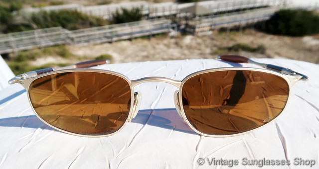 Oakley OO A Wire Platinum Gold Iridium Sunglasses