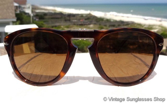 Persol 0714 Polarized Aviator Sunglasses - Tort-Havana/Brown