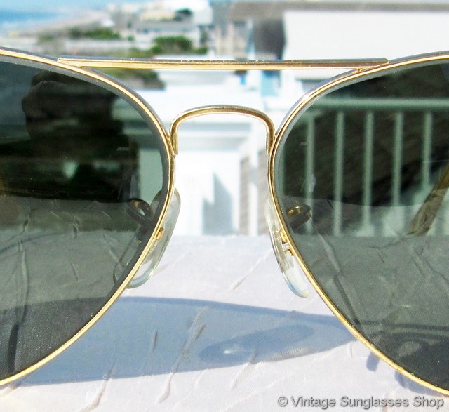 Gold Ray-Ban Aviator Sunglasses 1950's 62 – Estatebeads