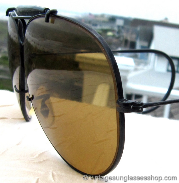 Ray-Ban Black Ambermatic Bullet Hole Shooter Sunglasses