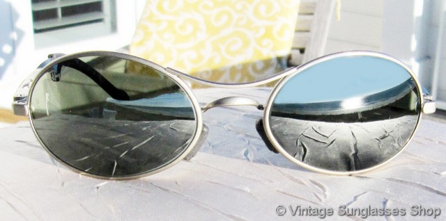 Ray-Ban Matte Silver Orbs Ellipse G-31 Mirrored Sunglasses