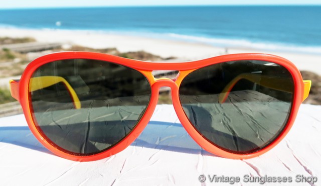 Ray-ban Vagabond Red, Orange, And Yellow Olympics Sunglasses