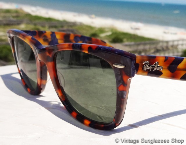 ray ban blue tortoise shell