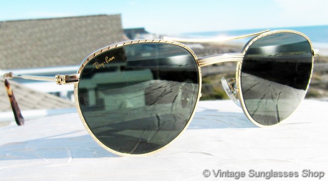 Ray-Ban W1754 1940s Retro Round Aviator Sunglasses