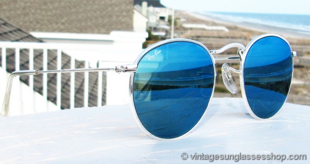 Ray-Ban W2277 Arista Round Blue Mirror Sunglasses