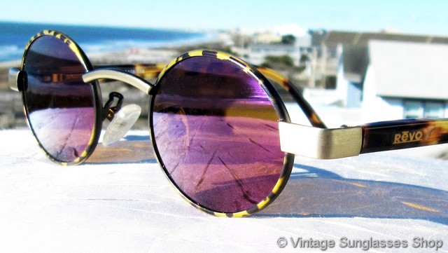 Revo 1106 014 Small Oval Purple Mirror Sunglasses