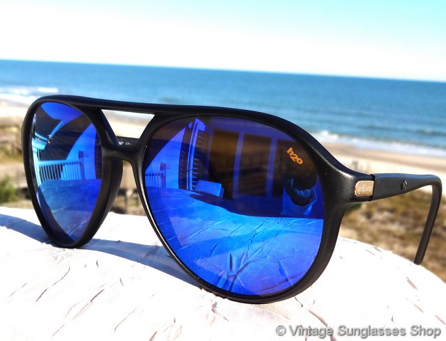 Venture Eyewear Escape Gloss Black Blue Revo Polarised Floating