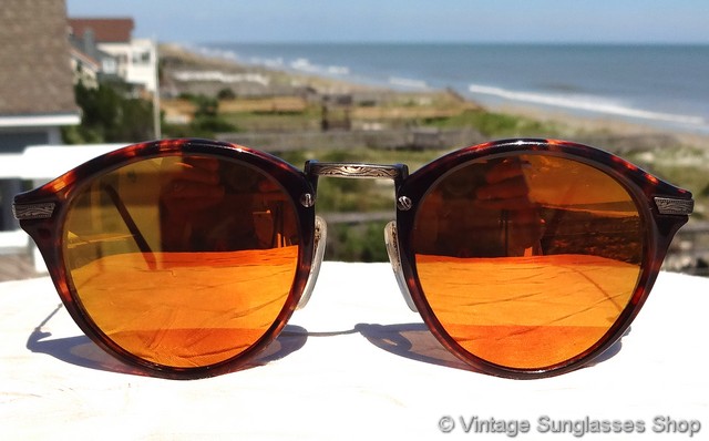 Revo 953 008 Circle Executive Orange Mirror Sunglasses