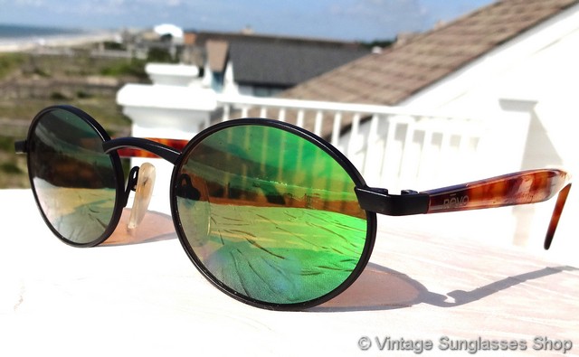 Revo 962 001 Oval Green Mirror Sunglasses