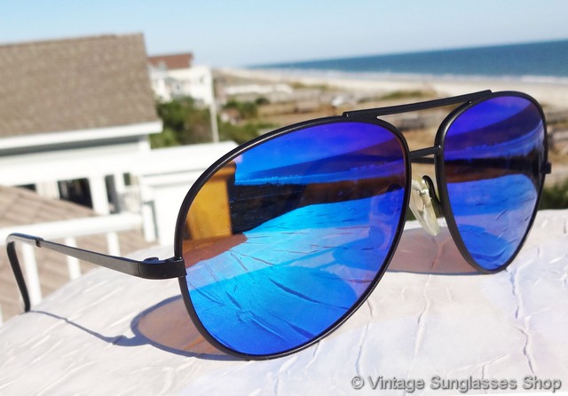 Revo 950 001 Small Pilot Blue Mirror Sunglasses