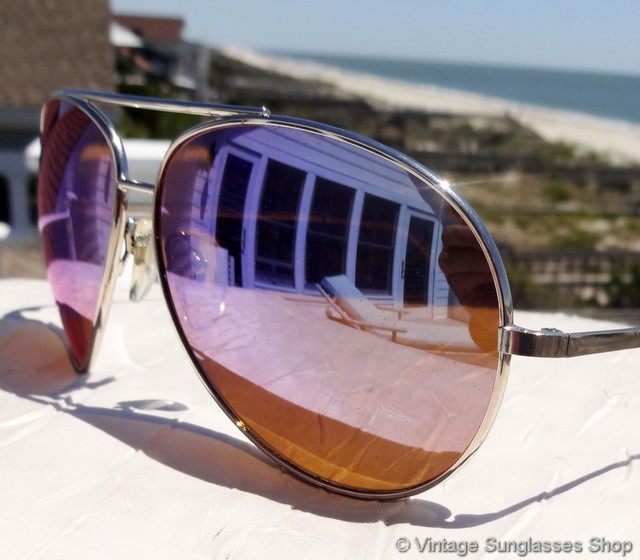 Revo Pilot Silver Stealth Mirror Sunglasses