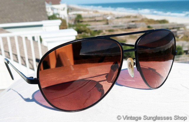 Serengeti 5223 Black Aviator Rose Sunglasses