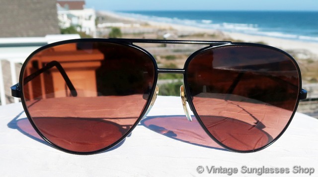 Serengeti 5223 Black Aviator Rose Sunglasses