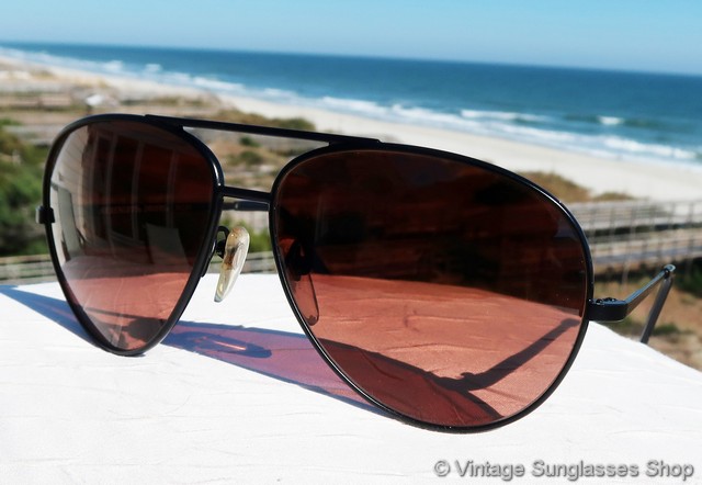 Serengeti 5223 Black Aviator Rose Sunglasses