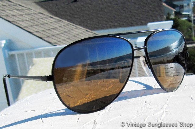 Serengeti 5259 Black Mirrored Aviator Sunglasses