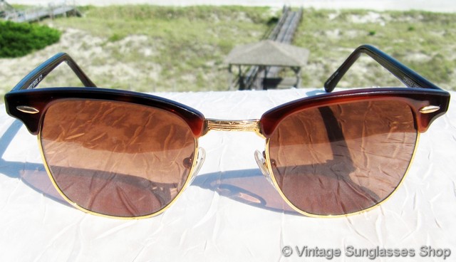 ray ban caravan gold brown